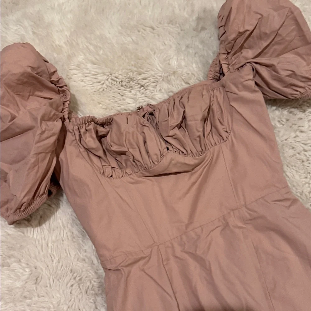 House of CB Blush Pink Mini Dress with Puff Sleeves - Picture 9 of 10